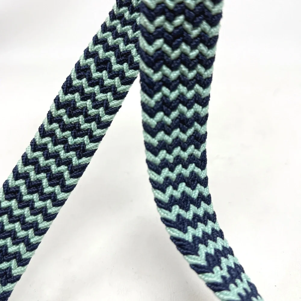 Under Armour Blue Green Stretch Golf Belt Zig Zag 1267067 Preppy Casual Hipster